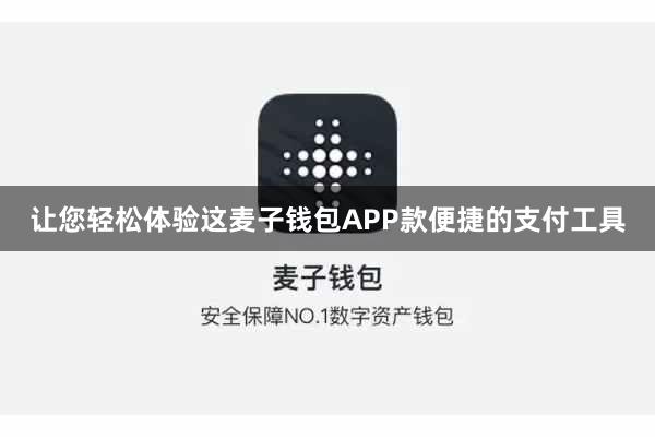 让您轻松体验这麦子钱包APP款便捷的支付工具