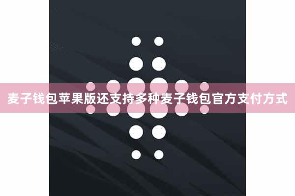麦子钱包苹果版还支持多种麦子钱包官方支付方式
