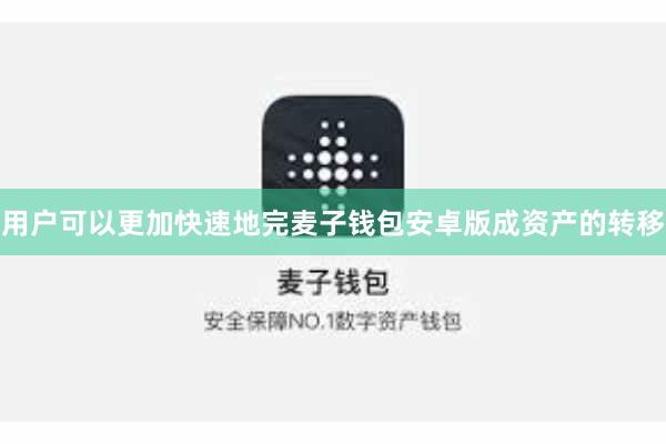 用户可以更加快速地完麦子钱包安卓版成资产的转移