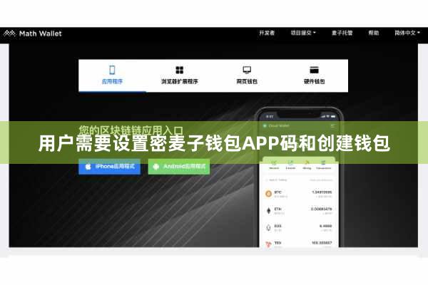 用户需要设置密麦子钱包APP码和创建钱包